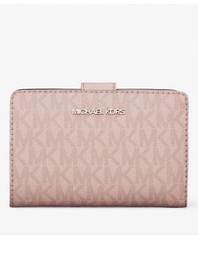 NWOT Michael Kors Powder Blush Signature Continental Wallet Gold Tone Hardware